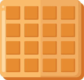 Delightful Golden Waffle Indulgence PNG