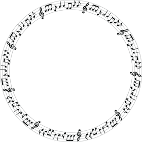 Circle of Music Notes Harmony PNG