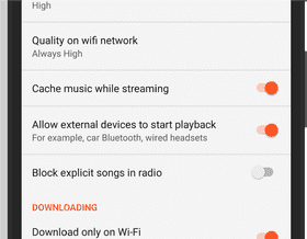 Settings for Streaming Music Notes PNG