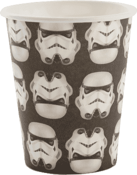 Stormtrooper-Themed Coffee Cup for Galactic Sips PNG