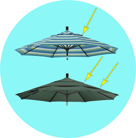 Bright and Stylish Beach Umbrella Collection PNG