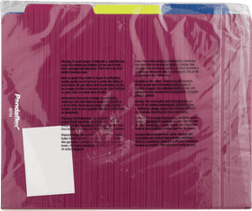 Bright Pink Document Folder with Colorful Tabs PNG