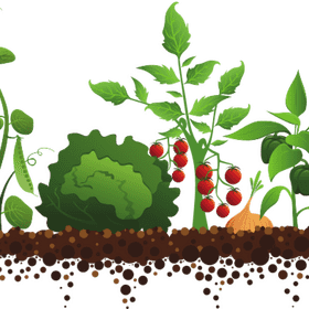 Abundant Vegetable Garden of Fresh Harvest PNG