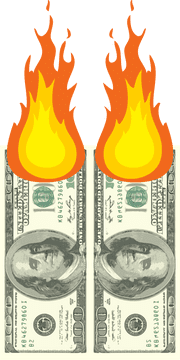 Money on Fire The Cost of Living PNG