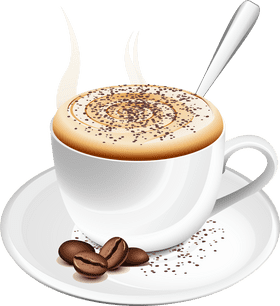 Creamy Coffee Delight PNG