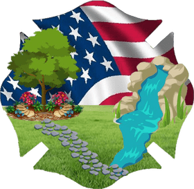 Outdoor Serenity Nature’s Embrace with American Pride PNG