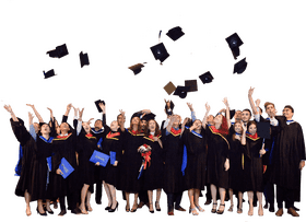 Joyful Celebration of Graduation Success PNG