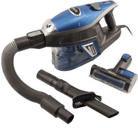 Compact Power Vacuum Cleaner with Versatile Attachments PNG