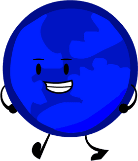 Happy Blue Planet of Smiles PNG