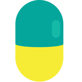 Colorful Capsule Pill Design PNG