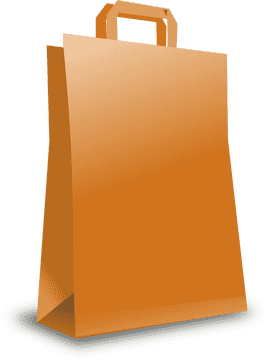 Stylish Orange Shopping Bag for All Occasions PNG