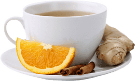 Tea Cup of Citrus and Spices Delight PNG