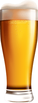 Golden Refreshment in a Beer Glass PNG