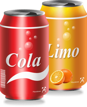Refreshing Drink Duo Cola and Limo Delight PNG