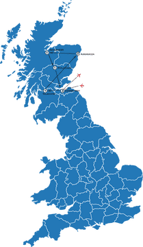 Detailed Island Map of the British Isles PNG