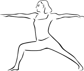 Warrior Pose Yoga Flow PNG