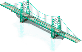 Emerald Suspension Bridge Over Tranquil Waters PNG