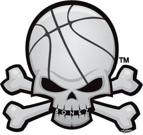 Bone-Rattling Basketball Skull Design PNG