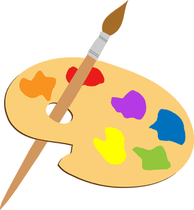 Artistic Palette of Vibrant Colors PNG