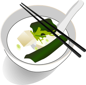 Bowl of Fresh Vegetable and Tofu Soup Food PNG