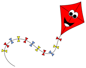 Kite of Joy A Playful Flying Friend PNG