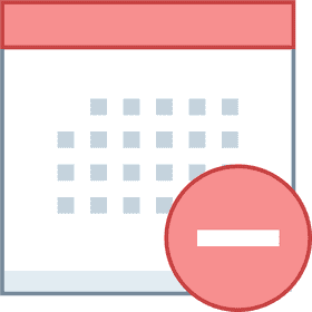 Minimalist Calendar with Delete Feature PNG