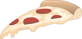Melty Cheese and Pepperoni Pizza Slice PNG