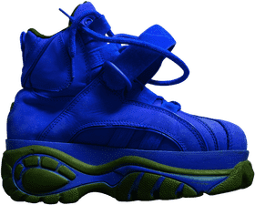 Vibrant Blue Athletic Shoe Adventure PNG