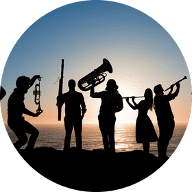 Digital Nomad Orchestra at Sunset PNG