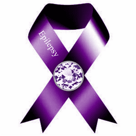 Purple Awareness Ribbon for Epilepsy Awareness PNG