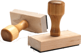 Classic Wooden Rubber Stamps for Impressions PNG
