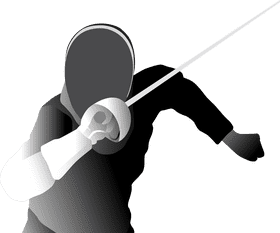 Dynamic Fencing Sport in Action PNG