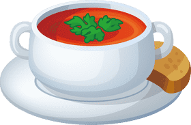 Delicious Udon Soup with Fresh Herbs PNG