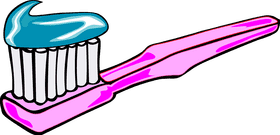 Bright Smiles with Colorful Toothpaste PNG