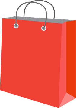 Stylish Red Shopping Bag for Trendy Shoppers PNG