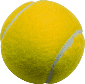 Vibrant Yellow Tennis Ball Ready for Action PNG