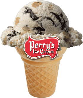 Perry's Decadent Chocolate Swirl Ice Cream Delight PNG