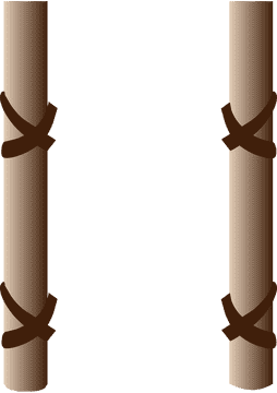 Wooden Ladder Design with Traditional Twists PNG