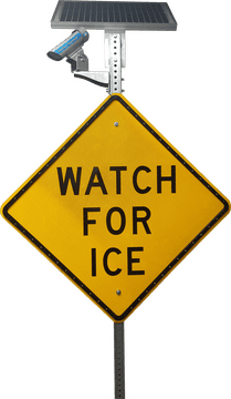 Road Sign Warning Watch for Ice Ahead PNG