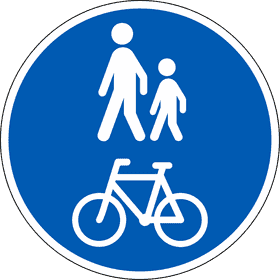 Bicycle and Pedestrian Friendly Zone PNG
