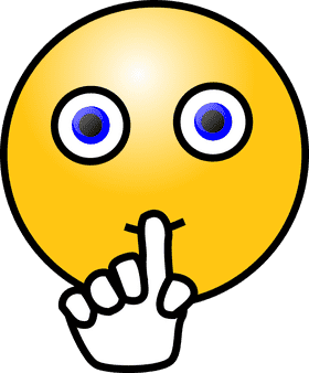 Quiet Emoticon Shhh Keep It Secret! PNG