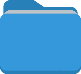 Bright Blue Document Storage Folder PNG