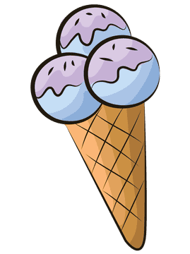 Triple Scoop Delight Ice Cream PNG