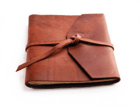 Elegant Leather Wallet with Rustic Charm PNG