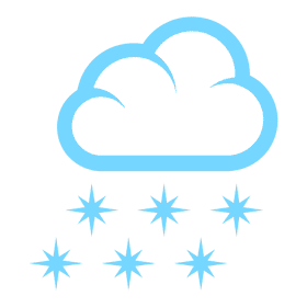 Clouds of Bright Snowflakes Falling PNG