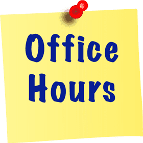 Sticky Note Reminder for Office Hours PNG