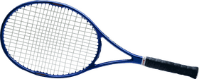 High-Performance Blue Tennis Racket Design PNG