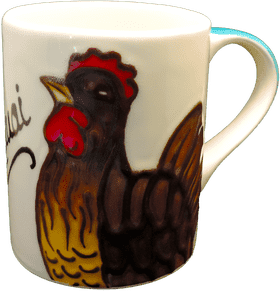 Charming Chicken Design Coffee Cup PNG