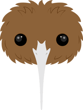 Cute Cartoon Kiwi Bird Face PNG