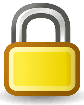 Shiny Golden Lock with Classic Design PNG